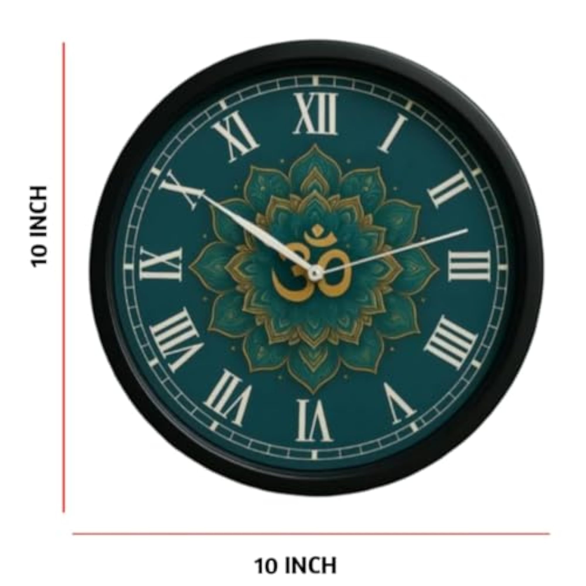 10 Inch Om Mandala Wall Clock, Decorative Design
