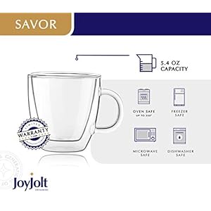 Joyjoltsavordoublewallinsulatedglassesespressomugssetof254ounces Urban Country Home Decor Joyjolt savor double wall insulated glasses espresso mugs set of 2 54 ounces urban country home decor