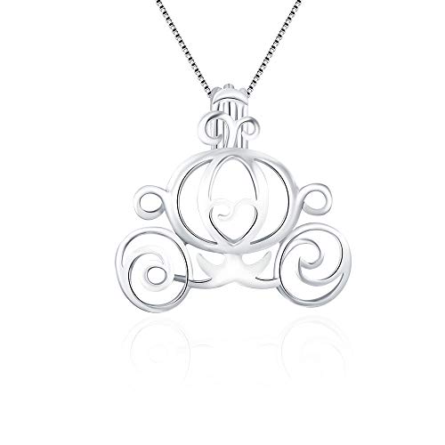 LGSY Carriage Cage Pendants for Pearl Jewelry Making Sterling Silver, Design Pearl Cage Pendants for Adorable Gift