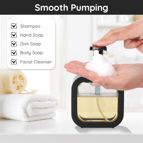 Image of Segbeauty 3pcs Black Foaming Hand Soap Dispenser Bottle Pump Head, Foam Kitchen Soap Dispenser Pump Replacement for Bathroom Shampoo Foamer Bottle, 40 Thread Size Hand Dish Foaming Bottles Pumps