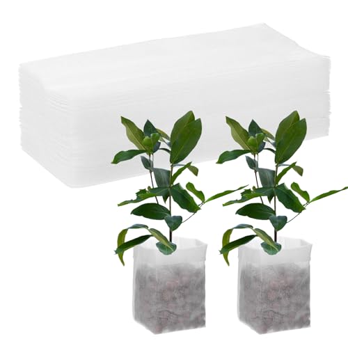 M METERXITY 200-Pack Nursery Growing Bags, 7.1" x 6.3" Non-Woven Plant Nursery Bags