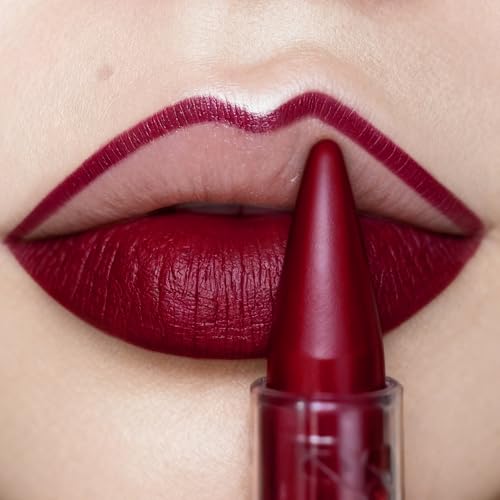Depuplum Burgundy Lipstick Gradient Matte Lipsticks Lip Liner Combo Set for Women Waterproof Long...