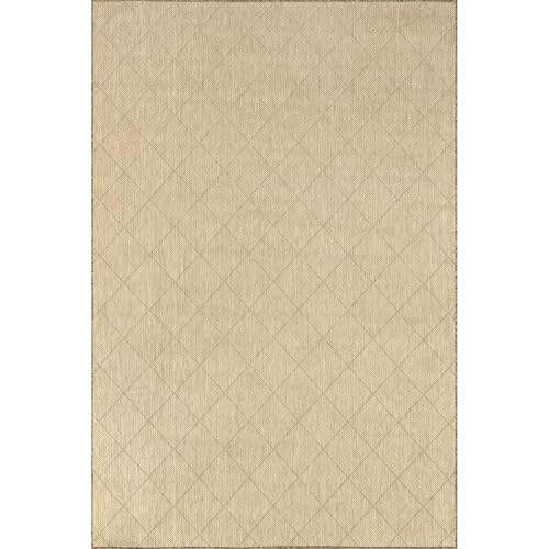 Tapete al aire libre nuLOOM Ray Brown, 13' x 15' miniatura 6