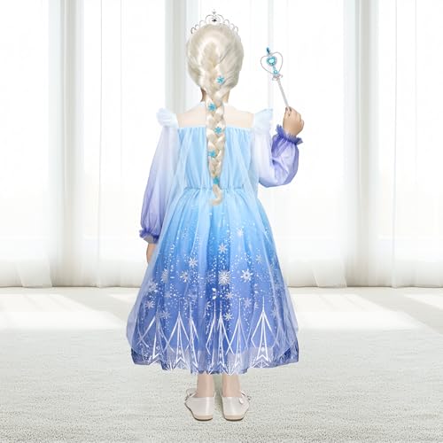 Disfraz completo de princesa para niñas con capa y corona miniatura 3