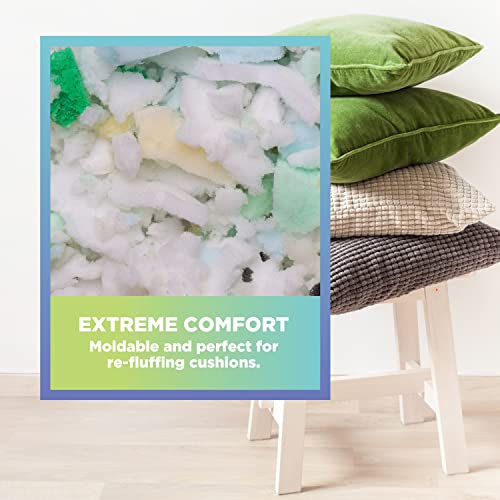 Bean Products Shredded Foam Filling Made from Recycled Materials – Long Lasting Shredded Bean Bag Filler Foam - Lightweight Moldable Foam Filling - 10 LBs