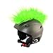 Helm-Irokese für den Skihelm, Snowboardhelm, Kinderskihelm, Kinderhelm, Motorradhelm oder Fahrradhelm - Der etwas auffälligere Helm-Aufkleber - für Kinder und Erwachsene Helmcover HELMDEKO (Hellgrün)