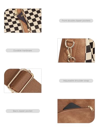 Bolso Hobo Cuadriculado para Mujer Tipo Tote miniatura 4