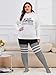 Moon Wood Womens Plus Size Thick Thigh High Socks for Thick Thighs- Extra Long Striped Over the Knee Halloween Socks Leg Warmers