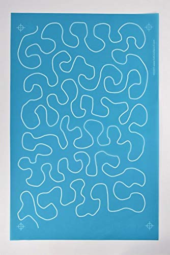 Stipple - Edge to Edge Stencil, Continuous Line Template for Free Motion Quilting, Domestic Machine, Hand Quilting, Long-Arm Quilting (31019)