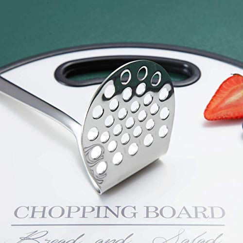 Foto von Edelstahl-Kartoffelstampfer, Berglander Hochleistungs-Metallkartoffel-Ricer, Lebensmittelstampfer-Utensilien-Handstampfer, Gemüsefrüchte Vielseitiger Stampfer, hitzebeständig, spülmaschinenfest