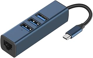 Woedpez USB3.0 HUB 4 Ports USB3.0 2.0 HUB 100Mbps USB/TypeC to Rj45 Ethernet Adapter for Laptop Computer Accessories USB to Rj45 Ethernet Adapter