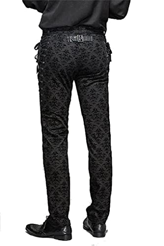 Darkrock Quality Men Cotton Dress Black Pants Victorian Bridal Pants/Black Dress Pants4