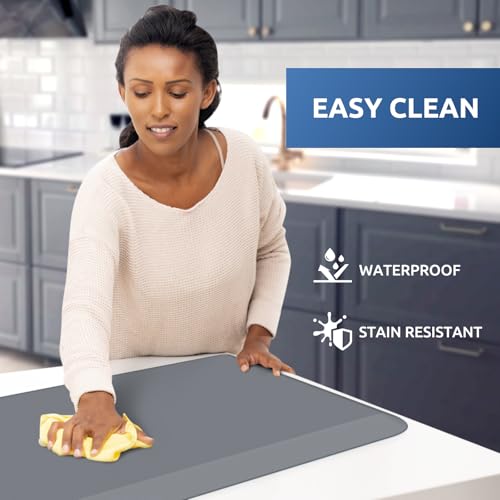Image of 0.8 inch Thick Kitchen Mat Cushioned Anti Fatigue Rug Comfort Floor Mats