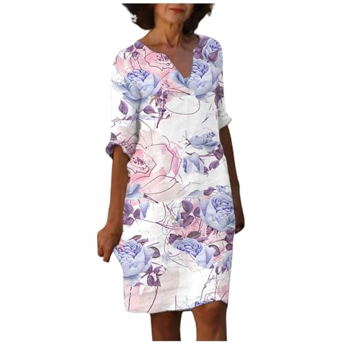 Robe t-shirt imprimée violette en taille M pour femme branchée