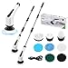 Electric Spin Scrubber, Cordless Bathroom Tub Scrubber with Long Handle & 7 Replaceable Cleaning Heads, Extension as Short Handle, Portable Power Shower Brush Household Cleaning Tools for Tile Floor