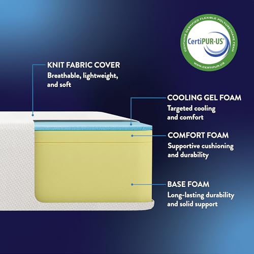 Image of Best Price Mattress 10 Inch Memory Foam Mattress, Medium Firm, Cooling Gel Infused, Certified Safe Foams & Fabric, Mattress in a Box, Queen
