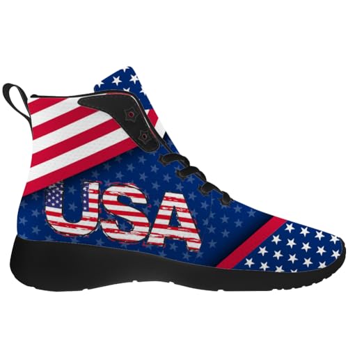 American Flag Shoes for Women Men USA Flag Patriotic High Top Sneakers High Top Shoes3