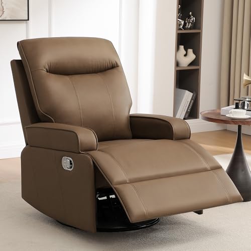 choairy Nursery Glider Recliner Chair, Manual Swivel Rocker Recliner for