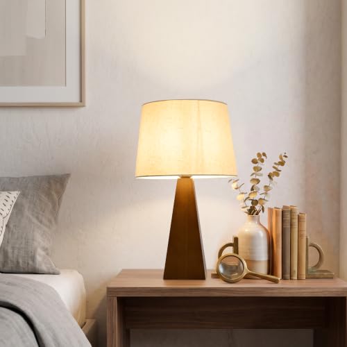 Image of Bamboo Table Lamp, Dimmable Bedside Lamp for Bedroom Decor
