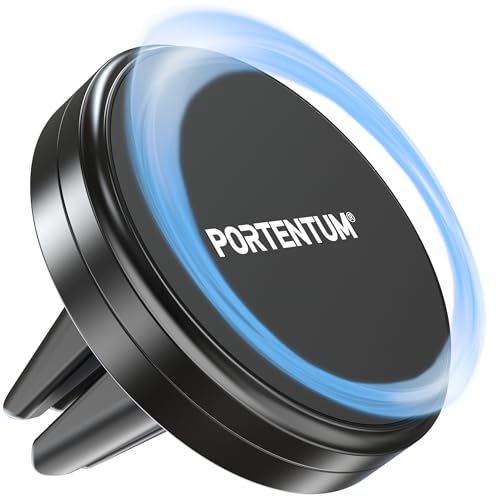 PORTENTUM Handyhalterung Auto Magnet ultrapotent – Phone Holder car für Lüftungsgitter – 360° Drehung – extremer Halt mi...