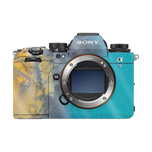 Image of Glossy Glitter Camera Skin Compatible with Sony Alpha 9 III (2024) - Yellow Spill - Premium 3M Vinyl Protective Wrap Decal Cover - Easy to Apply | Crafted in the USA by MightySkins