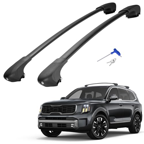 JOYTUTUS 220lbs Lockable Roof Rack Cross Bars Compatible with Kia Telluride EX S SX SX-Prestige...