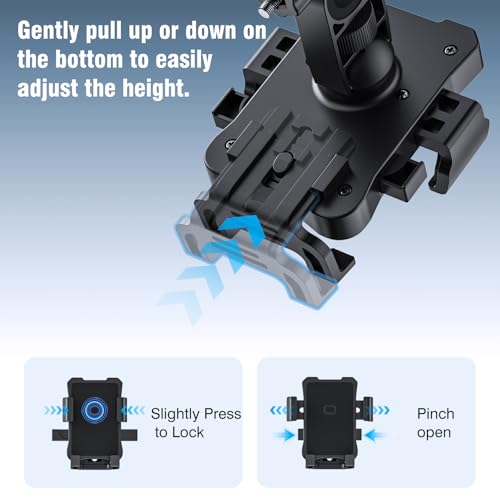 amzluv Bike Phone Holder Mount, Secure Handlebar Phone Mount Holder for Bike and Motorcycle, Suitable for iPhone and 4.5-6.8