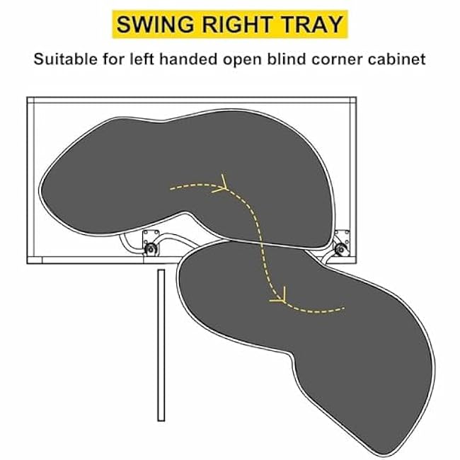 Pull Out Kitchen Storage Kitchen Organizer Blind Corner Pull Out Organizer Pull-Out Basket Corner Flying Saucer Basket Soft Close Blind Organizer Pull Basket Kitchen Cabinets with Two Shelf