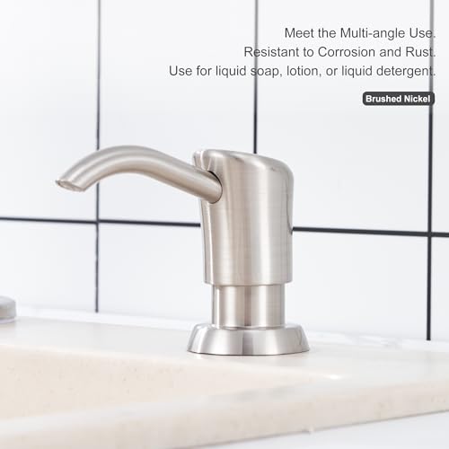 Gagalife G16068-11 Built In Sink Soap Dispenser Or Lotion Dispenser For Kitchen Sink, Brushed Nickel Abs Pump Head thumb #3