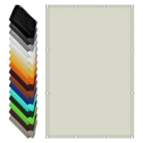 Voile d'ombrage pergola 1.5x3.8m blanc cassé avec cordes