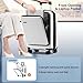 CENSIEN Expandable Carry On Luggage Airline Approved, 20 Inch Lightweight ABS+PC Hard Shell Suitcases with Front Pocket, Spinner Wheels, TSA Lock (White, 1PC)