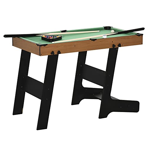 Soozier 38" Foldable Billiards Tabletop Game, Pool Table Set, Fun For The Whole Family With Easy Folding For Storage, Balls, Cues, Chalk, Brush For Game Room, Man Cave #TOP23