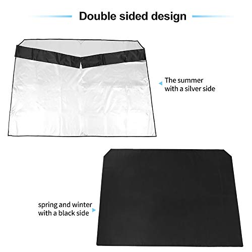 X Autohaux Rear Windshield Snow Cover Universal Weatherproof Windscreen Cover 56.7X36Inches Exterior Magnetic Ice Frost Dust Shield Guard Sun Shade Protector For Car #TOP6