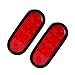 CZC AUTO 6'' LED Waterproof Oval Red Trailer Lights Rear Stop Turn Signal Parking Tail Brake Lights for Trailer Truck RV (Red, 2 Pack)