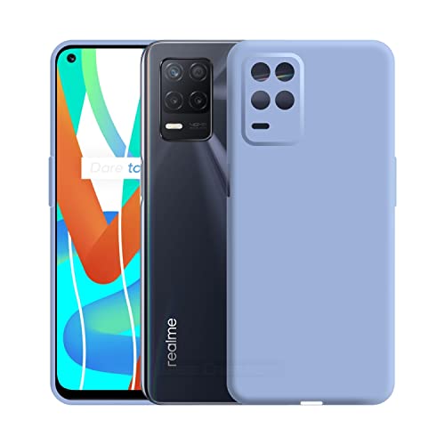 Image of Case Creation Liquid TPU Silicone Cover for Realme Narzo 50 Soft Case,Anti-Dirty Slim Case Frosted Matte Candy TPU Raised Bezel (Splash of Color) Back Case Cover for Realme Narzo 50 -Light Purple