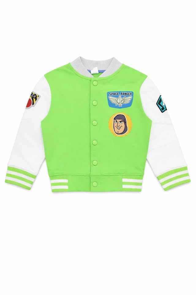Disney Toy Story Buzz Lightyear Boys or Girls Varsity Jackets for Kids Buzz Lightyear Dress-Up Jackets Multicoloured Age 2-3 Years