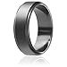 ROQ Silicone Wedding Ring for Men by, Singles Silicone Rubber Band Step Edge - Beveled Metalic Platinum - Size 10