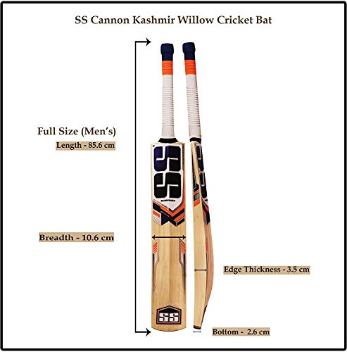 image for Skihi SS Kashmir Willow Leather Ball Cricket Bat, Exclusive Cricket Ba