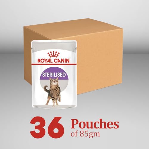 Image of Royal Canin Sterilized Wet Cat Food, Pack of 36 Pieces, Supports Weight Management & Urinary System, Known to be Instinctively Preferred