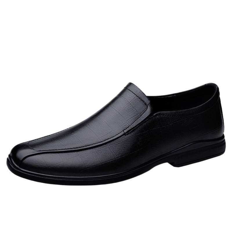Men's Comfort Hand Stitched Business Formal Derby Shoes Mens Retro Casual Work Office Dress Shoes Slip On Pointed Toe Derbys Classic Oxford Shoes