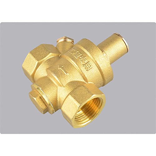 DN15 1/2 Quot; Brass Water Pressure Reducing Regulator Valve Adjustable Relief Valves With Gauge Meter 1Pcs(With Gauge)