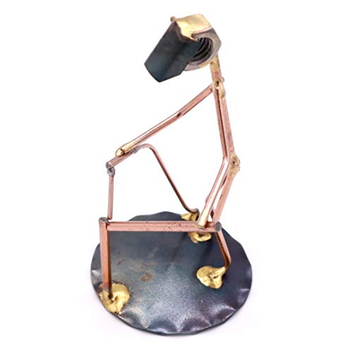 Welder Collectible Handmade Metal Art Figurine, Desk Accessories, Trophy, Boss Gift, Office Décor, Construction Worker