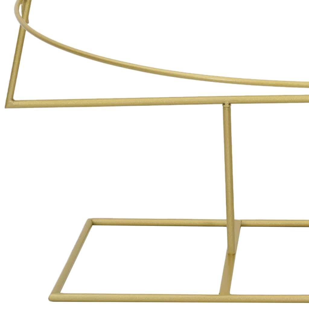 vidaXL Árbol de Navidad de Metal con Soporte Dorado 180 cm