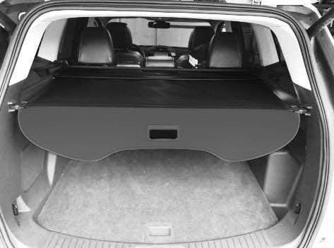 Caartonn Cargo Cover for 2013 2014 2015 2016 2017 2018 2019 Ford Escape Trunk Retractable Cargo Luggage Security Shade Cover Shield Black（with Small Flaps