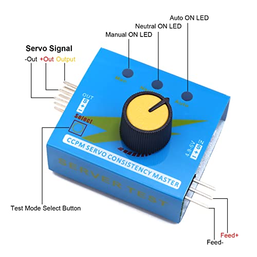 Voktta 3PCS RC Servo Tester 3CH Digital Multi Servo Tester ECS Consistency CCMP Master Speed Controller Checker for RC Servo Motor ESC - Image 3