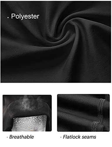 Rolimaka 3 Pack Boys' Girls' Compression Shirts Youth Long Sleeve Undershirt Sports Moisture Wicking Baselayer 2Black 1White L thumb #4