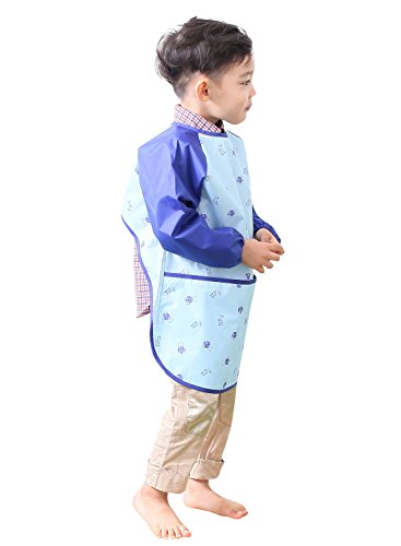 image for Plie Kids Painting Apron – Waterproof Long Sleeve Art Smock for Todd