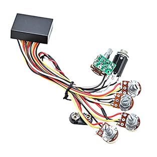 Volume B50K; Pickup MN250K. Bass: +/- 14dB 80Hz B100K; Middle: +/- 8dB 900Hz B100K; Treble: +/- 23dB 3-7KHz B100K. P1 should be with neck pickup positive; P2 should be with bridge pickup positive; GND should be with two pickups preamp, not inferior C...
