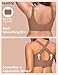 Vertvie Jelly Bras for Women Plus Size Minimizer Soft Wireless Push Up Bra Full Supportive Older Lift Back Coverage Bralette(Coffee,38DD)