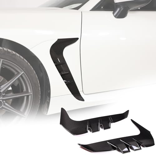 Fender Vent Accent - Air Outlet Garnish - 2022 Subaru BRZ 3 Front Fender Side Air Flow Fender Vent Cover Trim Compatible with Subaru BRZ ZD8 Toyota 86 GR86 2022 2023 2024 Side Wing Air Vent Hood Intake Fender Cover Trim Accessories (ABS Carbon)